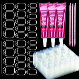 600pcs Nail Sticky Tabs with 3X10g Nail Glue for Press ons