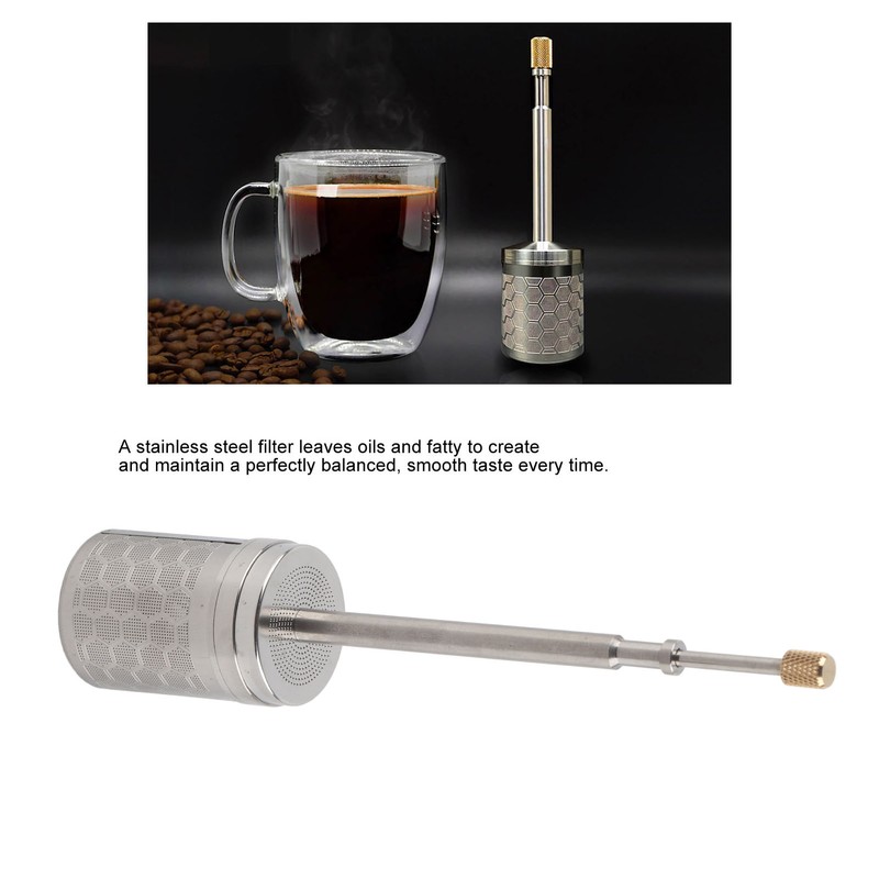Coffee Filter Manual Press Stainless Steel Coffee Stainer Anti Stick
