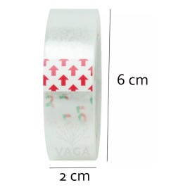 Vaga Cinta Adhesiva Tipo Diurex Transparente 2 Cm Paq 8 Piezas