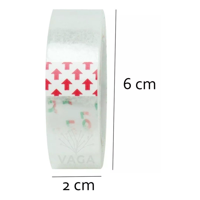 Vaga Cinta Adhesiva Tipo Diurex Transparente 2 Cm Paq 8
