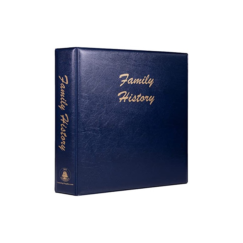 A4 Binder Family History (Blue)
