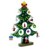 Hand-Painted Wooden Christmas Tree Decoration with 12 Pendants