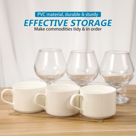 DOITOOL 20 Pieces Product Divider Board L-Shaped Transparent Partition Tabletop Transparent Companies Office Reception Desk Business Meeting Office Restaurant Display Shelf Supermarket