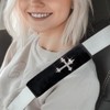 GiveMOJO Car Seat Belt Cover with Bling Rhinestone Cross, Safety