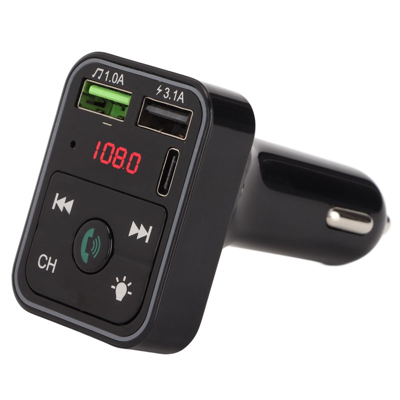 Bluetooth 5.0 FM Transmitter Hands Free Call USB 2.0 Music
