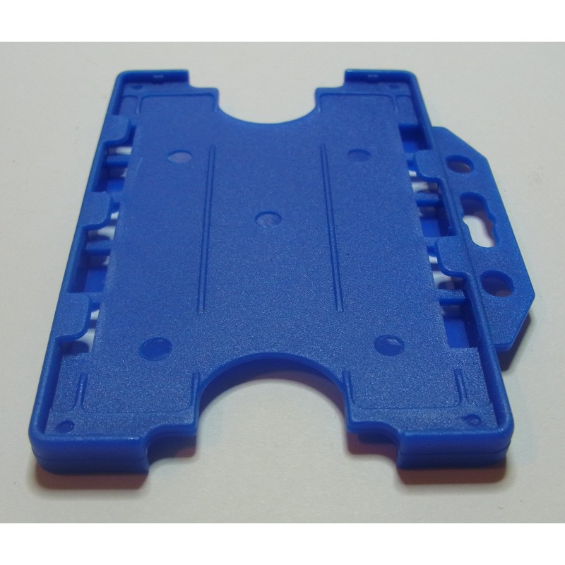 Customcard Double Sided Open Faced ID Card Holder - Blue,