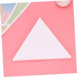 NUOBESTY 2pcs White Paint Canvas Boards for Painting Small Canvas Blank Wall Plate Art Canvas Board Cotton Painting Board Triangle Flat Watercolor Painting Student Decorative Frame