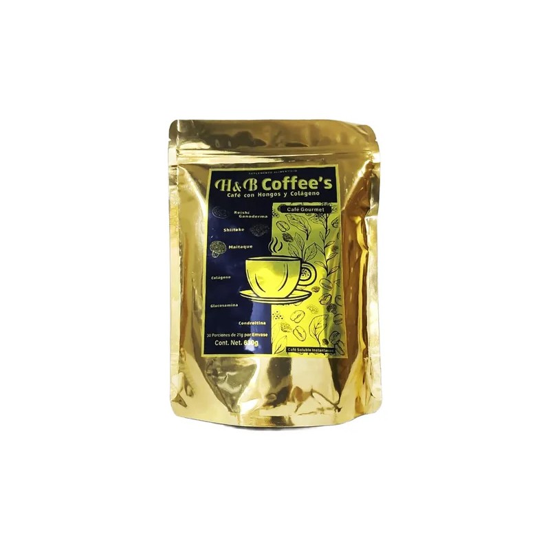 Cafe Con Hongos Y Colageno. H&b Coffee S, Polvo 630g