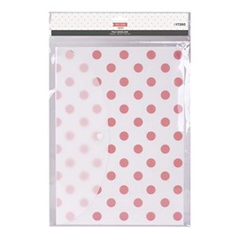 2 x Plastic Envelopes Closure Brooch Portfolio Dots Pink Apli 17260