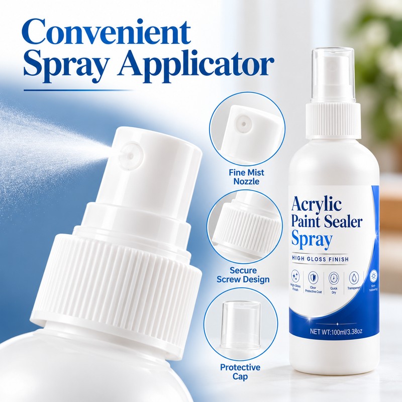Acrylic Paint Sealer Spray for Artwork Protection – Clear High-Gloss