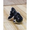 Yakushi Kiln Chopsticks Rest Ceramic Goldfish (Black)