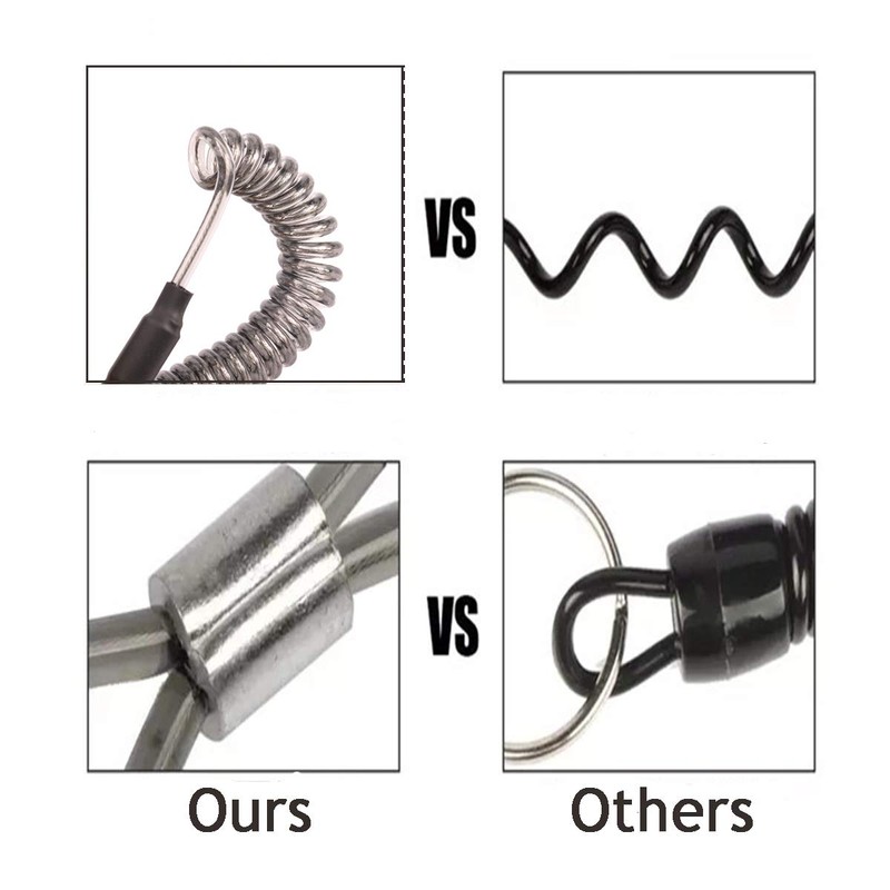 BB Hapeayou Fishing Lanyard (7Pcs) Safety Retractable Coiled Tether with