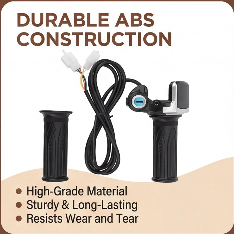 Lausixy 48V Electric Bike Half Twist Throttle, LED Display Throttle