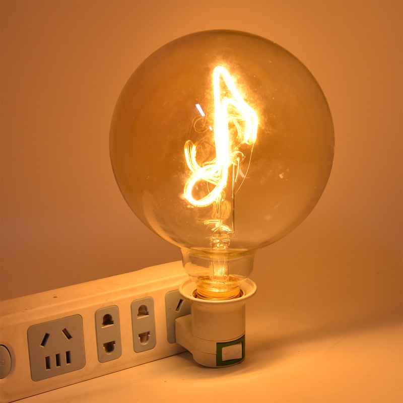 G125 E27/E26 LED Bulbs Dimmable 4W Transparent Music Note Filament