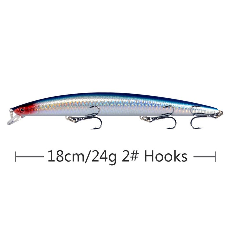 KERUNE Wobbler Set of 5 Artificial Baits 18 cm /