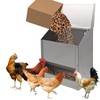 KHEARPSL Stainless Steel Chicken Feeders No Waste Poultry Feeder Rainproof
