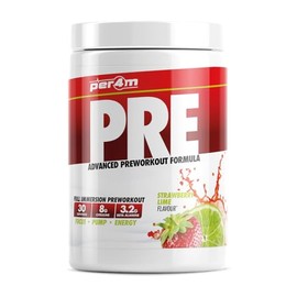 Per4m Pre Workout Powder 570g | Intense Pump, Sustained Energy and Mental Focus | with L-Citrulline, Beta Alanine & Caffeine with Added Hydration (Strawberry Lime)