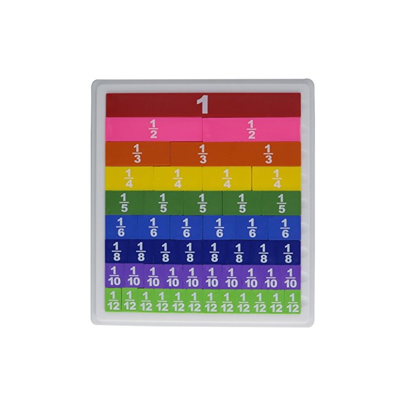 School Smart Color-Coded Fraction Tiles - Set of 51 -