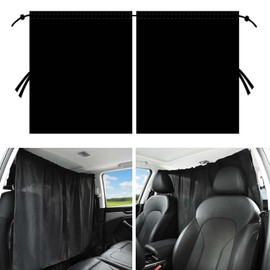 Set of 2 Car Curtains, Car Curtains, Room Darkening, Sleeping in the Car, Room Divider Curtains, All Seasons, Privacy Protection, Nap Blocking, Shading, UV Protection, Splash Protection, Easy to Install in Your Car, Change of Clothes in Your Car, 28.3 x 