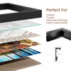 Heimlove 4x5 Metal Picture Frame,Black Aluminum Photo Frames-Real Tempered Glass,Tabletop