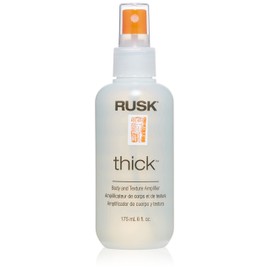 RUSK Designer Collection Thick Body and Texture Amplifier Spray, 6 Oz, For Fine, Limp, Flat or Lazy Hair Types - Contains Wheat Protein, Adds Strength, Texture, Volume & Moisture