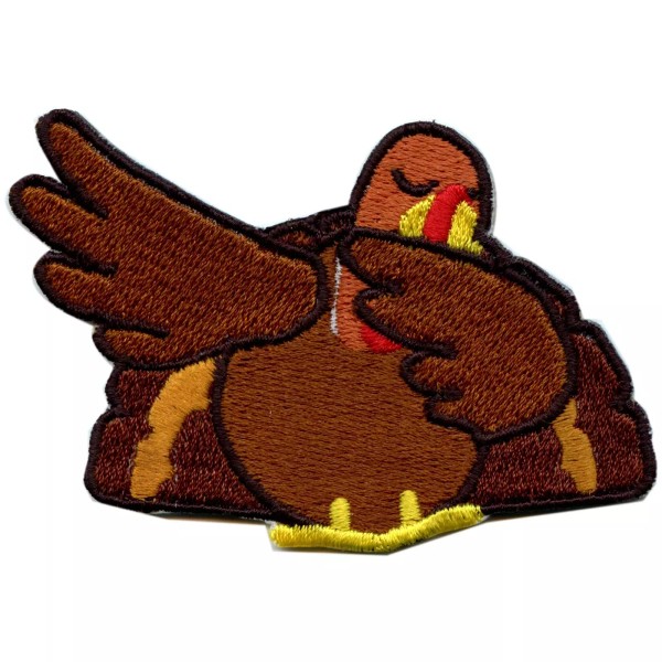 Patch Collection Dabbing Thanksgiving Turkey Iron On Embroidered Patch
