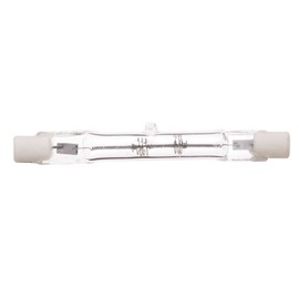 Satco 100T3Q/CL Halogen Double Ended Halogen Light, 100W R7s T3, Clear Bulb [Pack of 6]