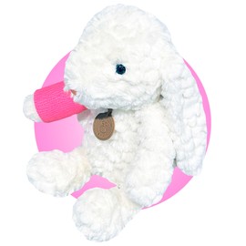 Stuffed Animal With Cast On Arm - Pick the cast COLOR and LOCATION - All Gifts Wrapped - 14" White Bunny Plush With Custom Cast - Gift For Broken Arm - Broken Bone Gifts for Kids by Kikilishop