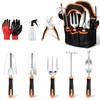 9-Piece Stainless Steel Garden Tools Set, HaSteeL Outdoors Gardening Hand