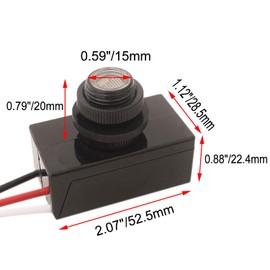 LoveDeal DC8-50V Photoelectric Switch, 12V 24V 36V 48V Dusk to Dawn Sensor, Photocell Switch, Mini Auto Photoswitch, Outdoor Post Light Accessories Control Switch - for Lamp Fixtures Bulbs (5A)