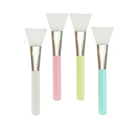 4pcs Soft Silicone Face Mask Applicators, Flexible Hairless Brushes for Mud Clay,Charcoal Mixed Mask or Moisturizers,Facial Body Beauty Tool