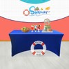 Yoquare 1 Pack Thick Blue 8FT Spandex Table Cover -