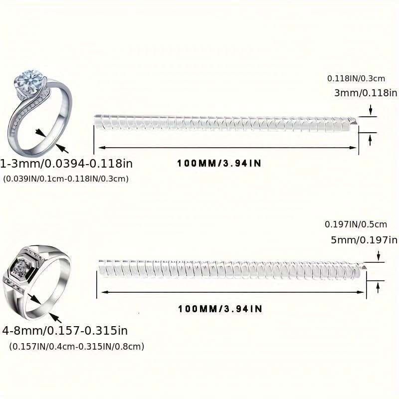 Clear Silicone Ring Sizers Invisible Ring Size Adjuster, Ring Guards