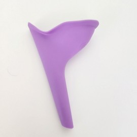 Portable female urine funnel urinal purple 12ea
