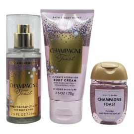 Bath And Body Works Mini Kit De 3 Piezas Champagne Toast