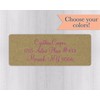 60ct - Wedding Invitation Return Address Kraft Labels, Wedding Invitation