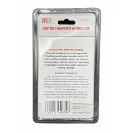 Midbrass Water Hammer Arrestor Suitable for UK Washing Machines 3/4'' Male - Female Arrester - Stops Noisy Banging Pipes Pipe Damage