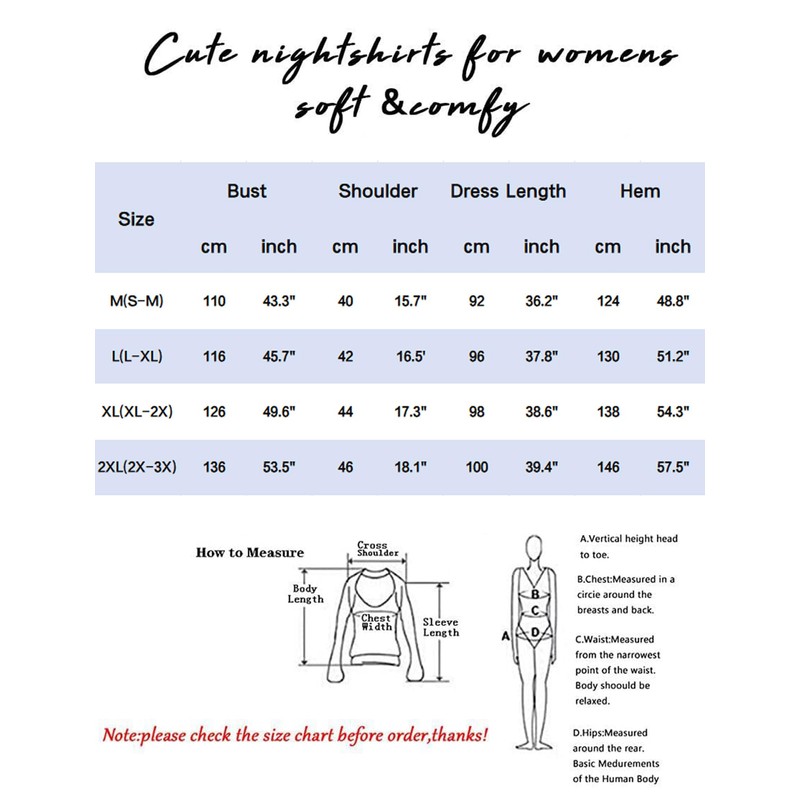 ENJOYNIGHT Womens Nighties Short Sleeve Nightshirt Soft Nightdress for Ladies