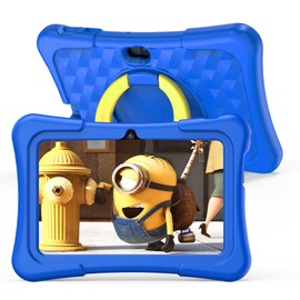 PRITOM 7 inch Tablet for Kids with Solid Case, Kids Tablets 32GB with Parental Control, Pre-Installed Free APPs Games, Educational Toddler Tablet WiFi, Bluetooth, Camera, YouTube Kids