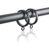 24 Pack Curtain Rings, Premium Metal with Smooth & Quiet