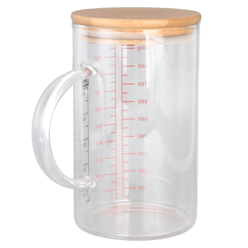 Glass Measuring Cup V Shaped Nozzle Clear Scale Comfortable Grip