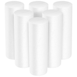 VILLCASE - Cilindro de espuma blanca para manualidades, tubo de espuma Chritstmas de poliestireno, ladrillo, cilindros blancos con forma de varillas para decoración de bricolaje, modelado