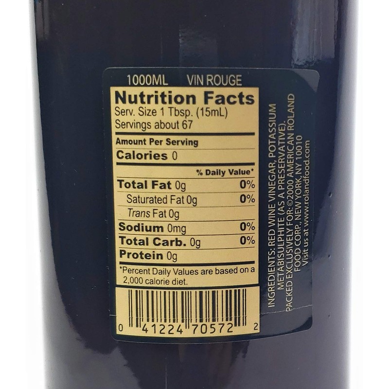 Roland Red Wine Vinegar, 33.8 OZ