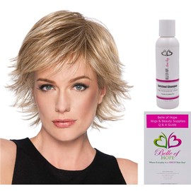 Belle of Hope SPIKY CUT Heat Friendly Synthetic Wig by Hairdo, 3PC Bundle: Wig, 4oz Mara Ray Enriched Shampoo, and 19 Page Guide (SS14/88)
