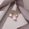 EVER FAITH Dainty Created Opal Earrings for Women Girls White
