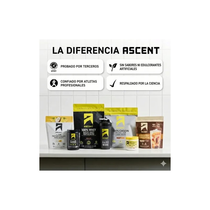 Proteína Whey 2 Lb Polvo Rápida Absorción Ascent