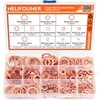 Copper Washer Assortment Set, HELIFOUNER 300 Pieces 12 Sizes Copper