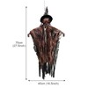 70CM Halloween Hanging Ghost Decoration with Glowing Eyes And Creepy