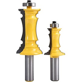 HOHXEN Crown Molding Router Bit Set 1/2 Inch Shank Door & Drawer Panel Router Bits Miter Frame Milling Cutters (2Pcs)