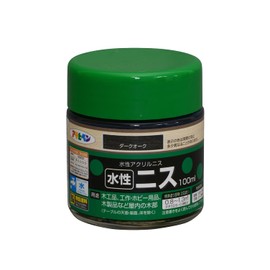 Asahipen Water-Based Varnish, Dark Oak, 3.4 fl oz (100 ml)